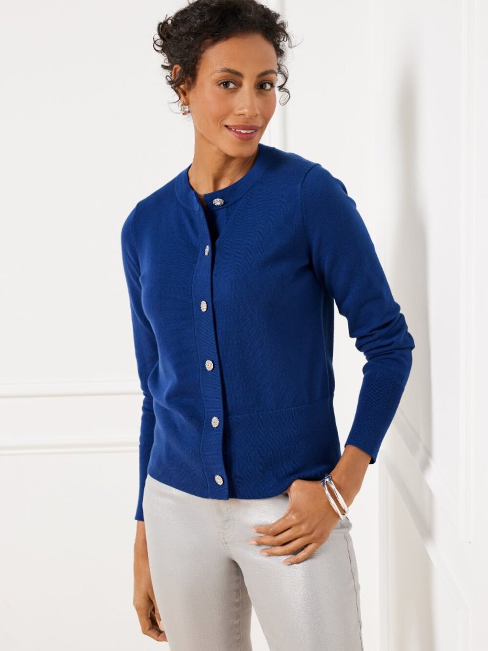 Talbots Plus Occasion Blue Cardigan